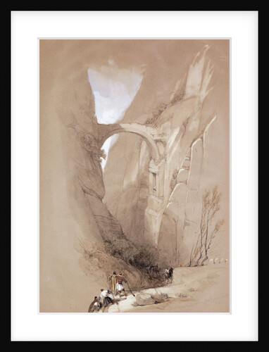 The Triumphal Arch crossing the Ravine leading to Petra by David Roberts