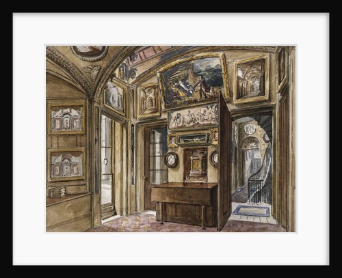 The Breakfast Room in Sir John Soane's Museum at 13 Lincoln's Inns Fields, Looking South into the Hall and Staircase by Charles James Richardson