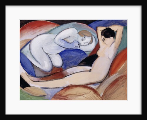 Two Reclining Nudes by Franz Marc