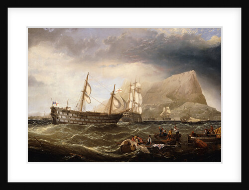 Shipping off Gibralter by Charles Henry Miller