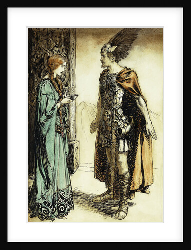 Siegfried meets Gutrune: The Twilight of the Gods by Arthur Rackham