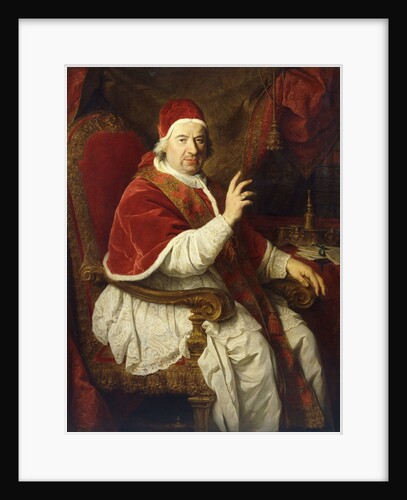 Portrait of Pope Benedict XIV, Seated Three-Quarter-Length, His Right Arm Raised in Benediction by Pierre Subleyras