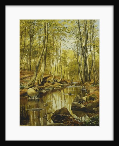 A Wooded River Landscape by Peder Monsted