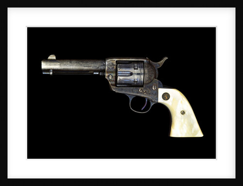 A factory engraved Colt .44-40 'Frontier Six Shooter' revolver with mother of pearl grip by Anonymous