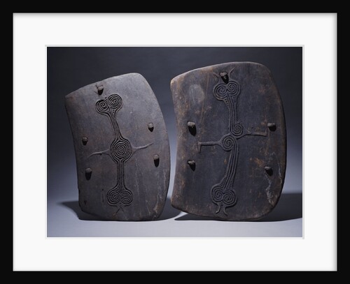 Two Lumi shields in rectangular form by Anonymous