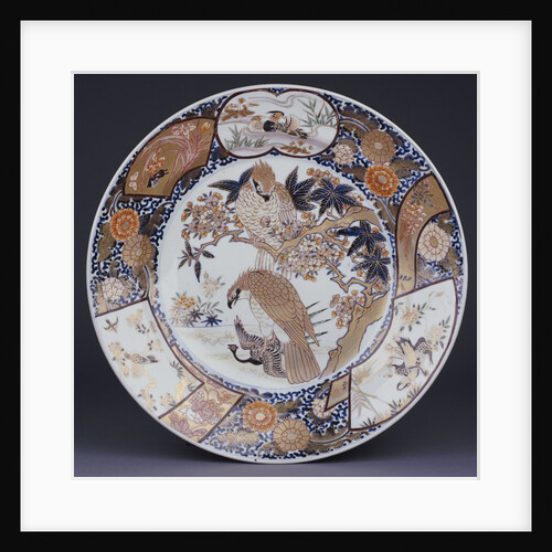 A large Japanese Imari dish by Anonymous