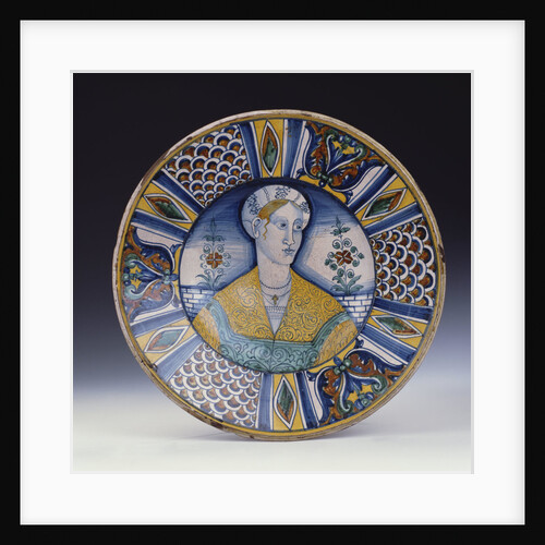A Deruta large portrait dish, circa 1530 by Anonymous