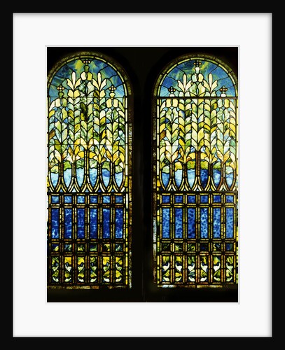 Tiffany Studios leaded and plated glass windows by Anonymous