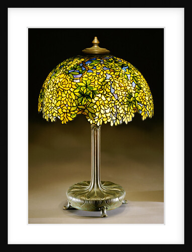 Tiffany Studios 'Laburnum' leaded glass and bronze table lamp by Anonymous