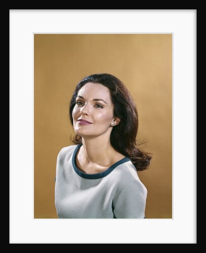 1970s Portrait Smiling Woman With Long Brunette Hair by Anonymous