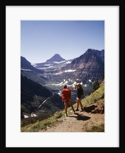 1970s 1980s Female Hikers On Granite Park Trail Glacier National Park Montana by Anonymous