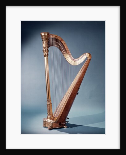 golden Free Standing Harp by Anonymous
