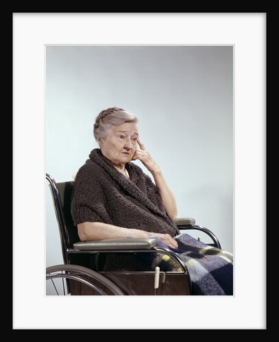 elderly Woman Wheelchair Portrait 1960 1960s Retro by Anonymous