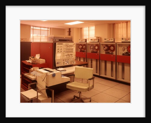 1970 1970s Ibm System 360 Computer Room Main Frame Data Storage by Anonymous
