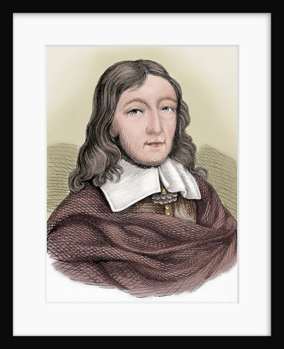 John Milton (1608-1674). British poet. Colored engraving by Anonymous