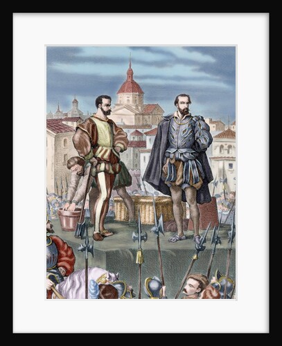 Spain. Aragon. Reign of Philip II. Death of Don Juan de Lanuza (1564-1591) by beheading. by Anonymous