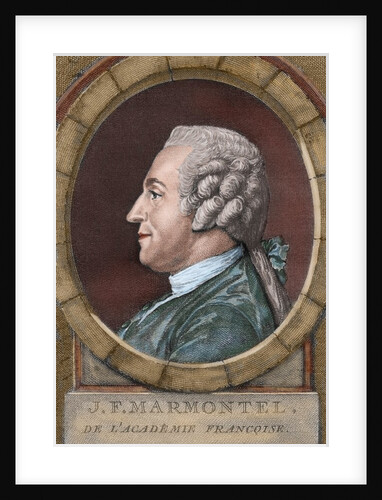 Jean Francois Marmontel (1723-1799). Colored engraving by Anonymous