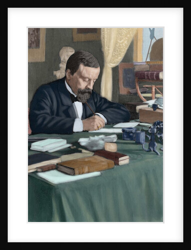 Henryk Sienkiewicz (1846-1916). Colored engraving. 19th century by Anonymous