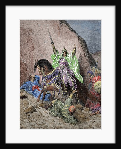 Saladin the Turk (1138-1193). 19th Century depiction of a victorious Saladin, by Gustave Dore.