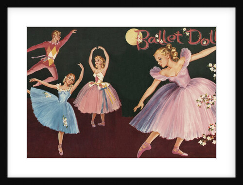 Vintage set of ballet paper dolls by Anonymous