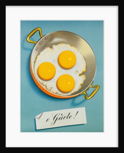 Three Fried Eggs in a Pan by Anonymous
