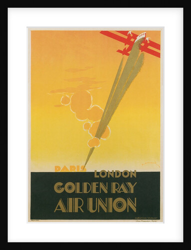Paris London Golden Ray Air Union Poster by Anonymous