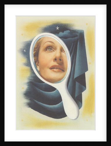 Woman's Face in Mirror by Anonymous