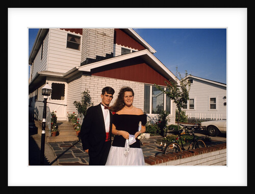 1990s Young Teen Couple Dressed Up For School Prom by Anonymous