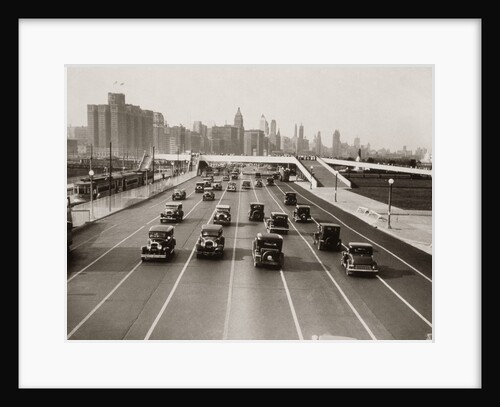 1930s Automobile Traffic Chicago Illinois Usa by Anonymous