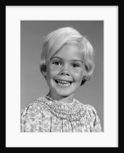 1960s Portrait Of Smiling Blond Girl Looking At Camera by Anonymous