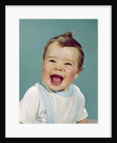 1960s Happy Smiling Laughing Baby With Mouth Wide Open Looking At Camera by Anonymous