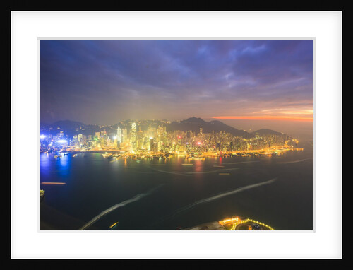 Hong Kong cityscape at sunset by Anonymous