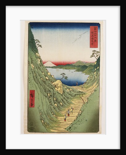 Shiojiri Pass in Shinano Province by Ando Hiroshige from 'Thirty Six views of Mount Fuji' by Anonymous