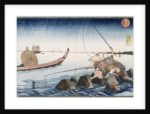 Three Anglers Fishing at Teppozu by Utagawa Kuniyoshi