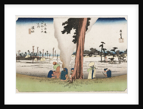 Winter View, Hamamatsu by Ando Hiroshige from the series 'The Fifty-Three Stations of The Tokaido' by Ando Hiroshige