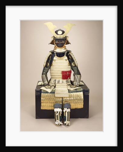 A composite Japanese armour suit with a Saotome helmet by Anonymous