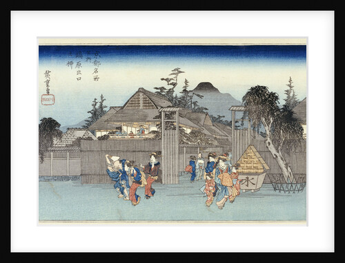 Willow at the Exit of Shimabara by Ando Hiroshige from the series 'Famous Places of Kyoto' by Anonymous