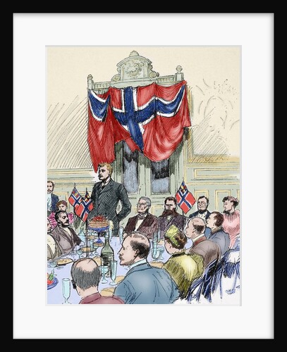 Fridtjof Nansen (1861-1930). Norwegian scientist. Banquet in his honour at Britannia hotel in Trondh by Anonymous