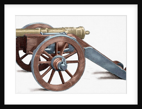 Cannon. Engraving by Anonymous