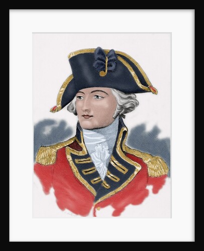 John Burgoyne (1722-1792). Colored engraving by Anonymous