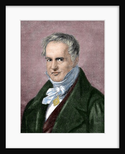 Alexander von Humboldt (1769-1859). Engraving. Colored by Anonymous