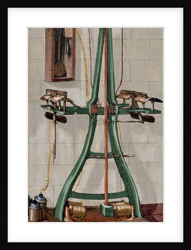 Giovanni Caselli (1815-1891). Pantelegraph. Colored engraving by Anonymous