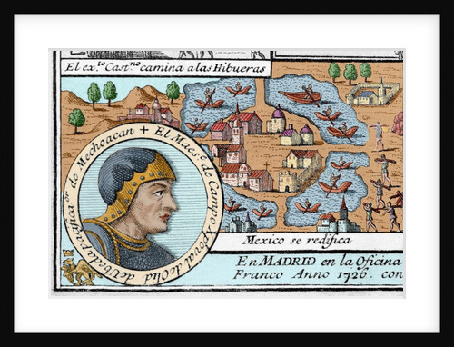 Cristobal de Olid (1488-1524). Spanish conqueror. Colored engraving by Anonymous