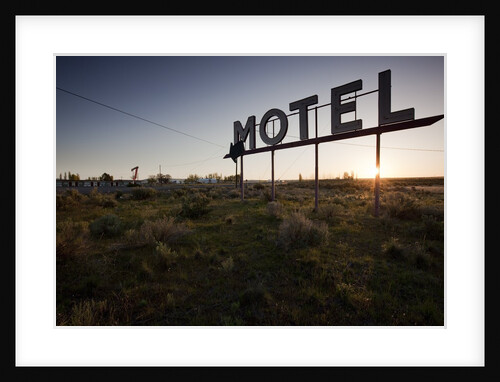 Motel Sign at dawn, Coulee City, Washington by Anonymous