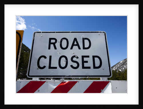 Road Closed Sign on Beartooth Parkway, Custer National Forest, Montana by Anonymous