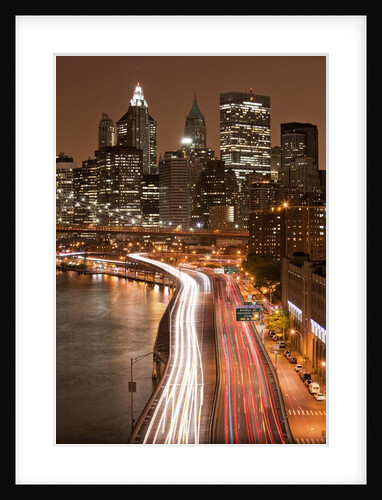 Brooklyn Bridge and Manhattan Skyline, New York City by Anonymous