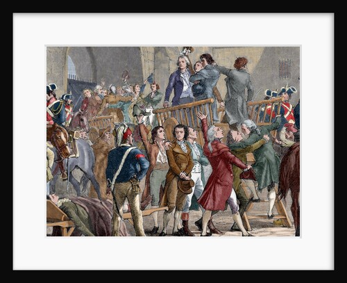 French Revolution (1789). The Girondists out of jail to go to the gallows by Anonymous