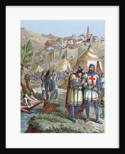 Alfonso II of Aragon and Alfonso VIII of Castile in the siege of Cuenca on 1177. Spain by Anonymous