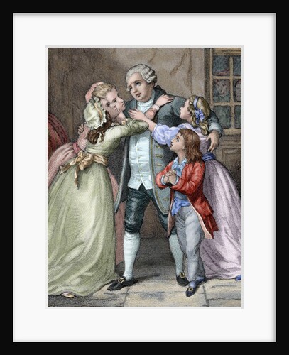 Louis XVI says goodbye to his family to be executed during the Age of Terror (1793) by Anonymous