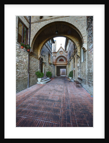 Brick pathway to Monastero S. Croce Catholic Church by Anonymous